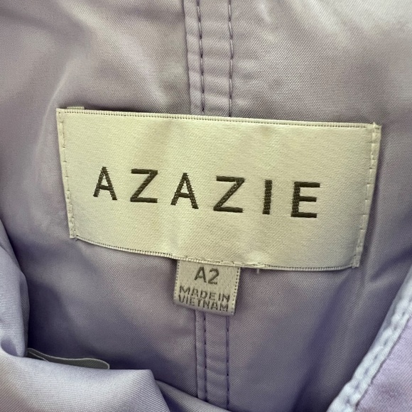 Azazie Bondi Lilac A-Line Ruffled Chiffon Dress - Picture 6 of 7